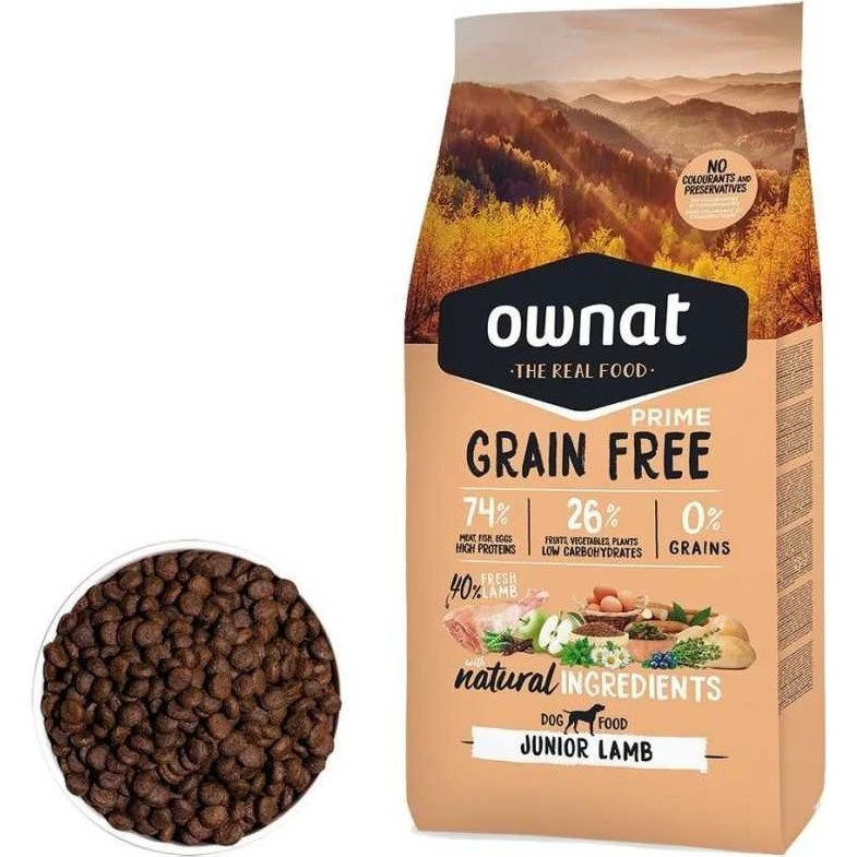Ownat Prime Grain Free Junior Lamb 12 kg - Pienso para Cachorros