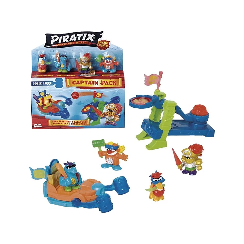 Piratix Shark Treasure Captain Pack - Juego de Aventura Pirata