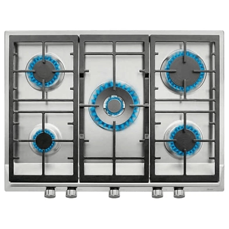 Teka EX 70.1 5G AI AL DR CI: Placa de Gas de 5 Fuegos en Acero Inoxidable