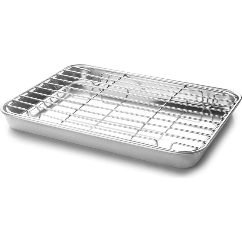 Lacor Bandeja con Rejilla de Acero Inoxidable para Horno, 21,5 cm