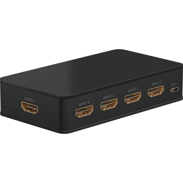 Goobay Switch HDMI 4x1 4K@60Hz Negro