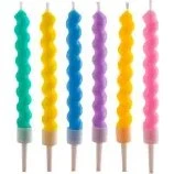 Dekora Velas Espiral Coloridas 10 cm - 6 uds.