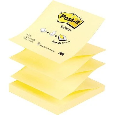 3M Post-it Z-Notes 76x76 mm Amarillas, 100 hojas