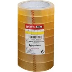 GrafoPlás 8 Cintas 19mm x 66m Transparente