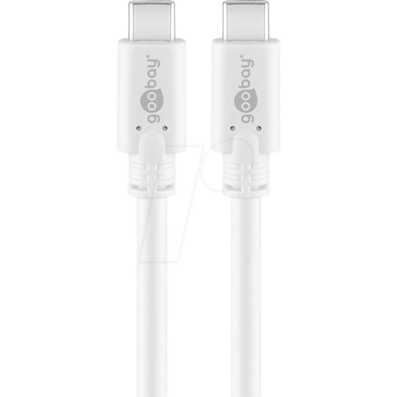 Goobay Cable USB-C 3.0, Blanco, 1 m