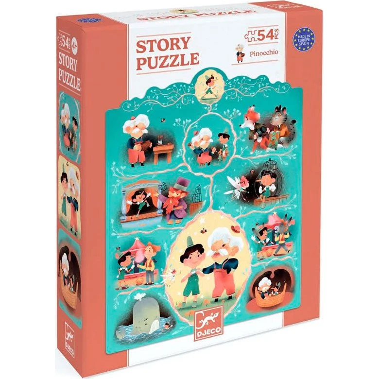 Djeco Puzzle Cuentos Pinocho 54 Piezas