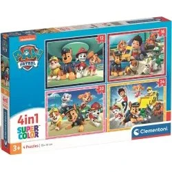 Clementoni Puzzle 4 en 1 Patrulla Canina 12-16-20-24 Piezas