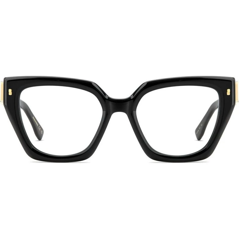 Dsquared2 D2 0186 Gafas de Vista Cuadradas para Mujer - Negro