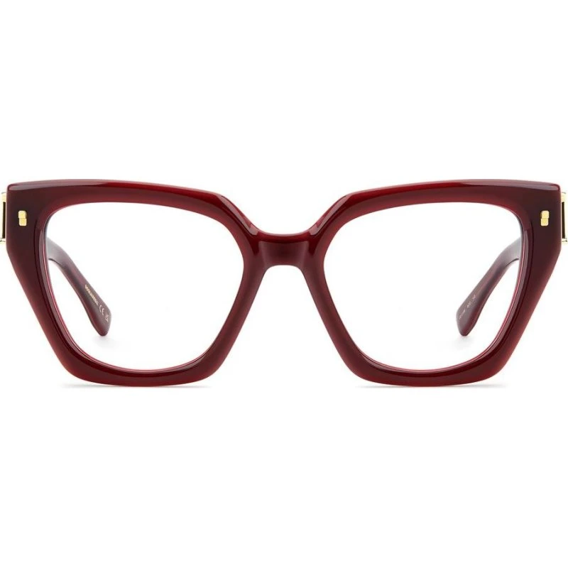 Dsquared2 D2 0186 Gafas de Vista Cuadradas para Mujer - Rojo