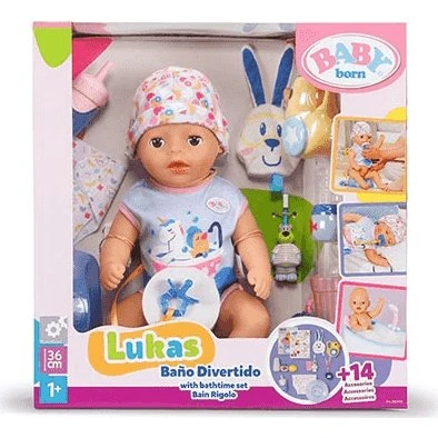 Baby Born Lukas Baño Divertido 36 cm