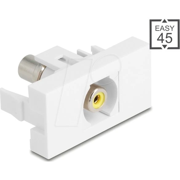 Delock Módulo Easy 45 RCA Hembra Blanco