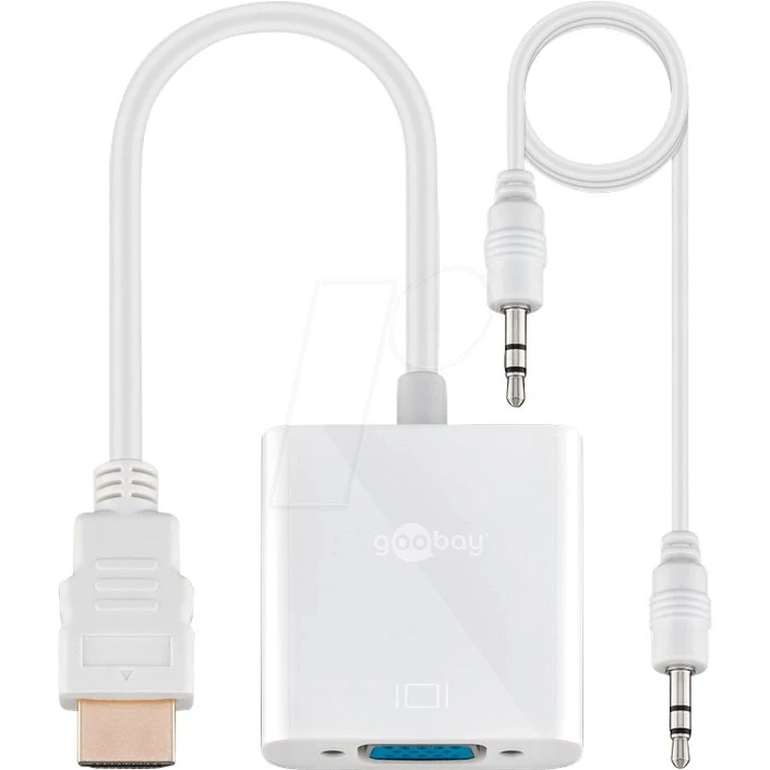 Goobay HDMI a VGA + 3,5 mm Blanco