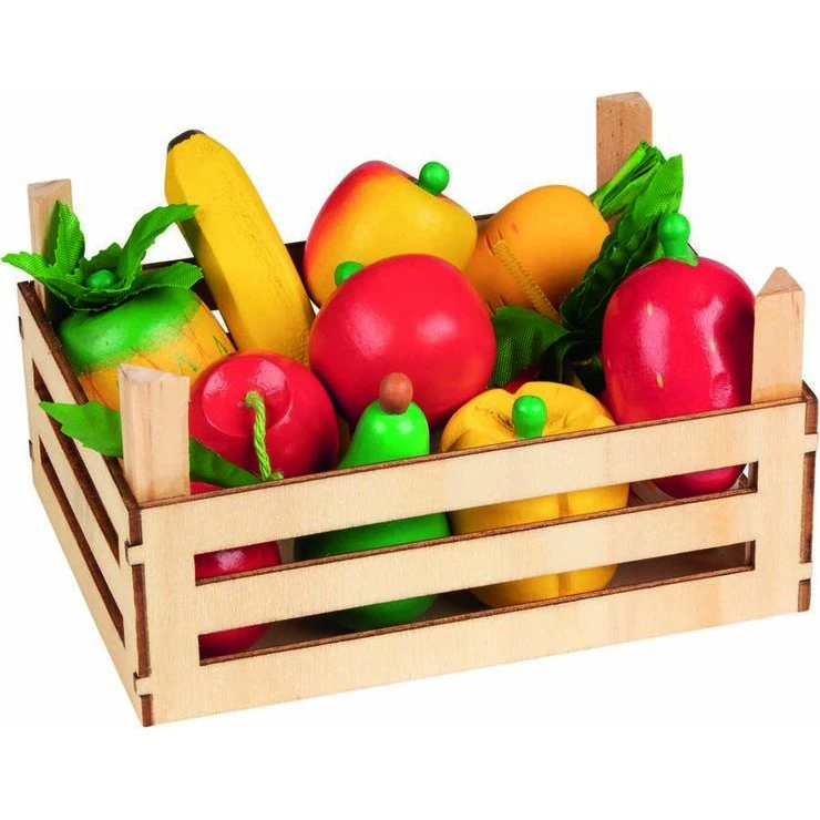 Goki Caja de Madera con Frutas y Verduras