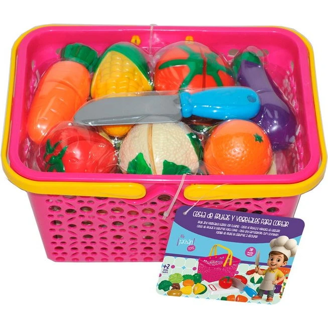 TACHAN Cesta de Frutas y Verduras para Cortar +2 años