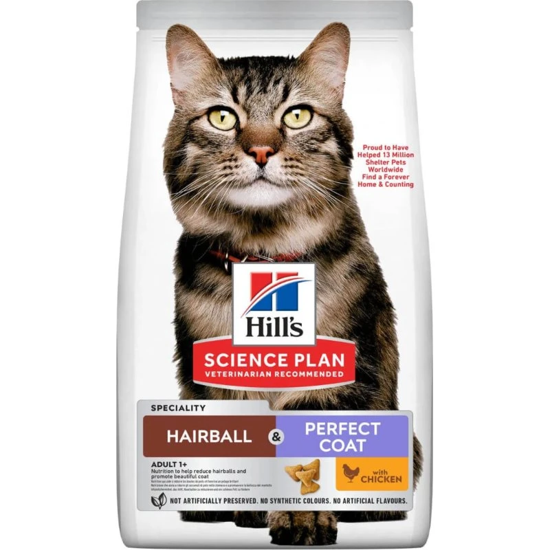 Hill's Science Plan Hairball & Perfect Coat Pollo 3kg