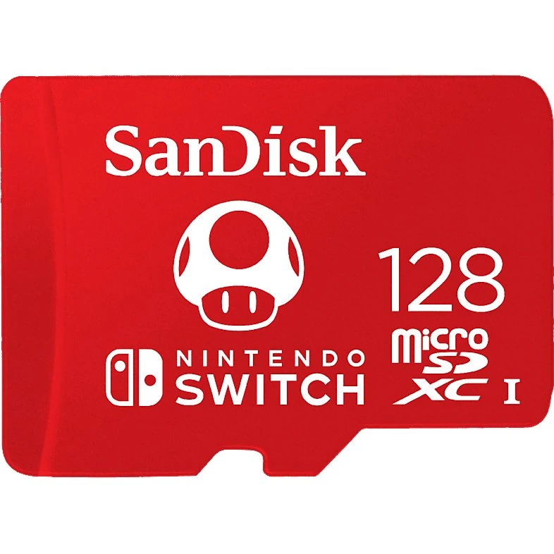 SanDisk Tarjeta microSDXC Licencia Nintendo 128 GB, Rojo
