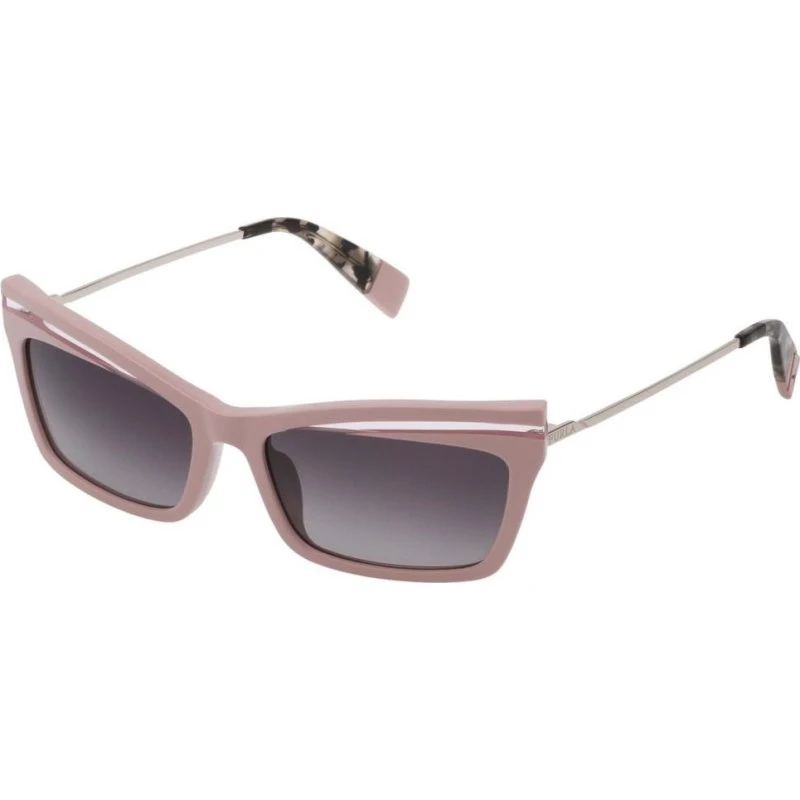 Furla SFU348 Gafas de Sol Ojo de Gato Rosa y Lentes Grises 57mm