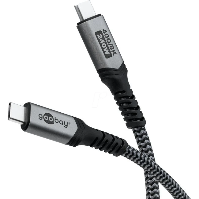 Goobay Cable USB4 Tipo C 1,5 m 240 W 40 Gbps