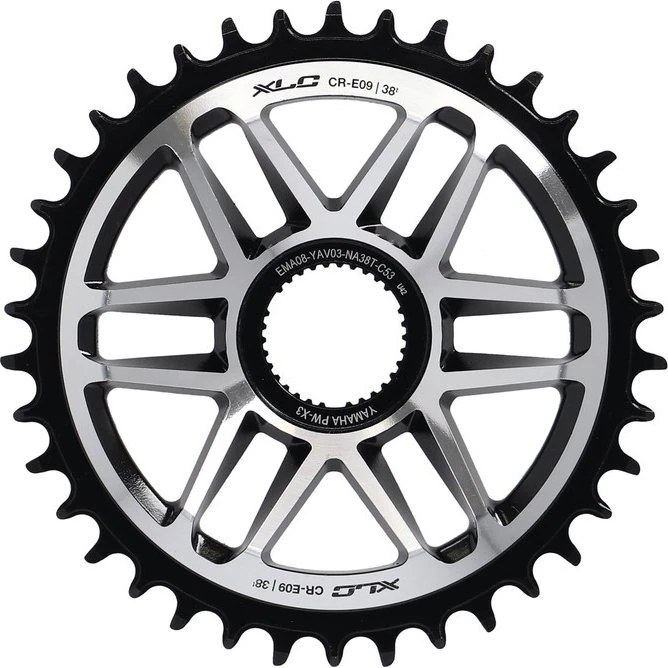 XLC eBike CR-E09 38T DM Alu Negro/Plata
