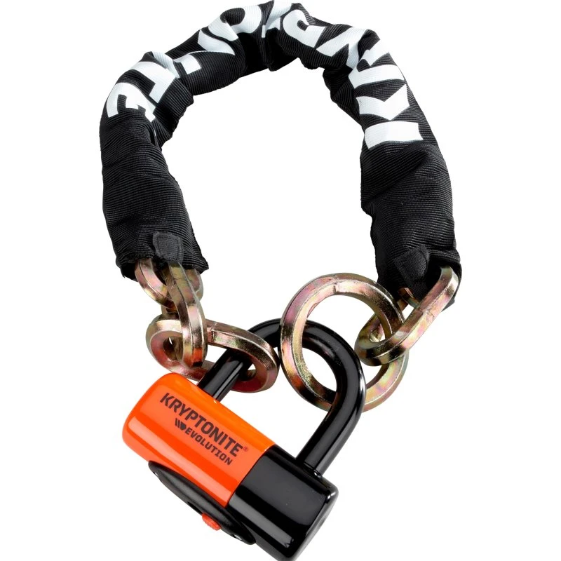 Kryptonite New York Noose W EVS4 12mmx75cm Disc 14mm Negro/Naranja