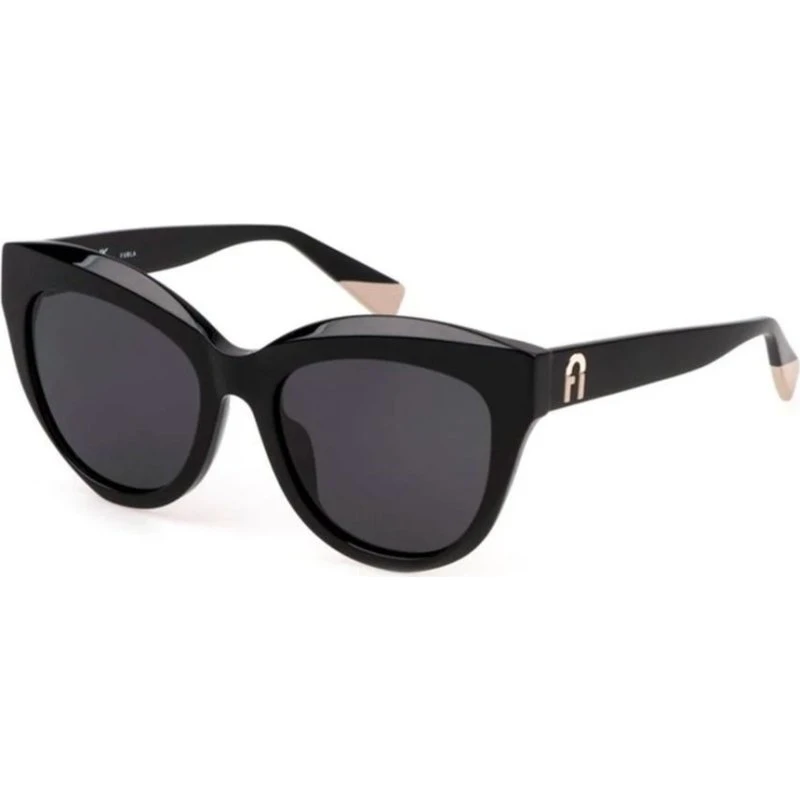 Furla SFU780 Gafas de Sol Ojo de Gato Negro con Lentes Grises