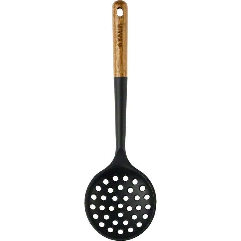 Staub Espumadera de Silicona de 31 cm con Mango de Acacia