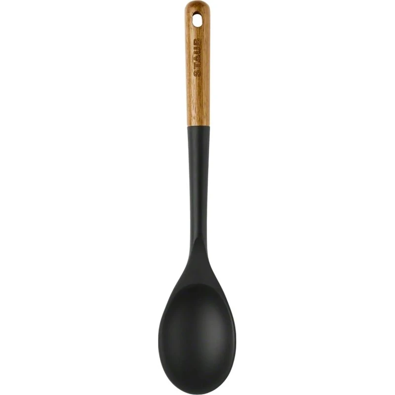 Staub Cuchara de Servir de Silicona y Madera de Acacia, 31 cm