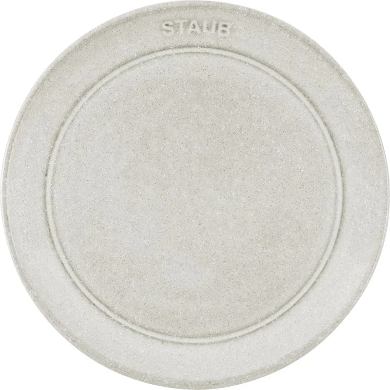 Staub Plato Plano Dining Line 15 cm, Cerámica, Blanco Trufa