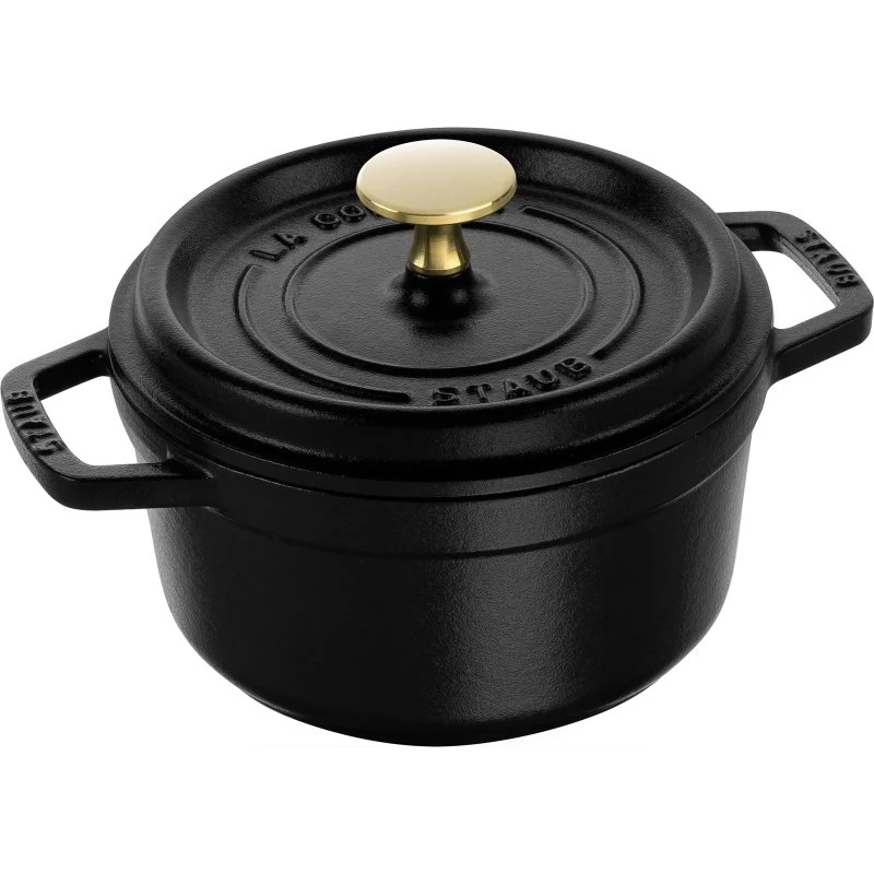 Staub La Cocotte Cacerola de Hierro Fundido 16 cm, Negro