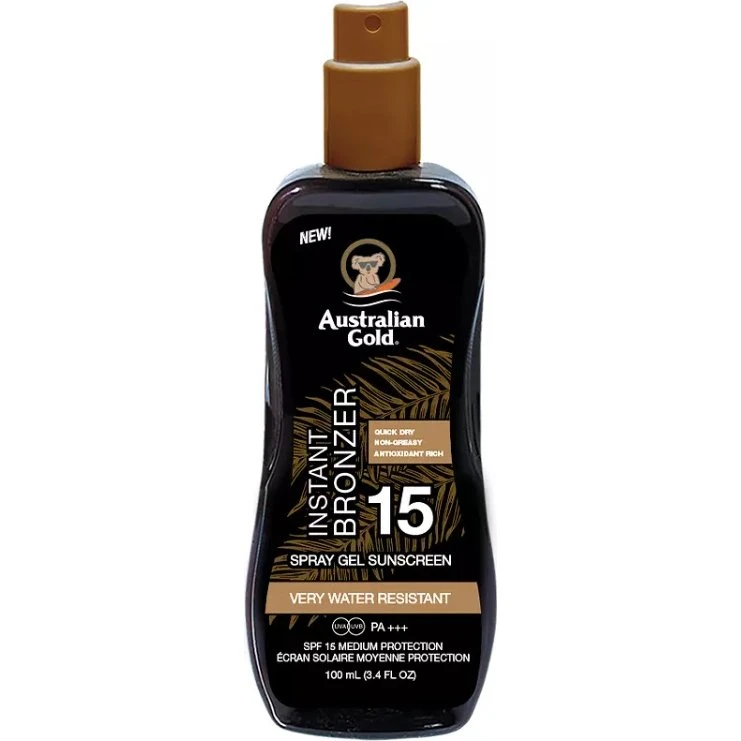 Australian Gold Instant Bronzer Gel SPF15 Spray 100ml