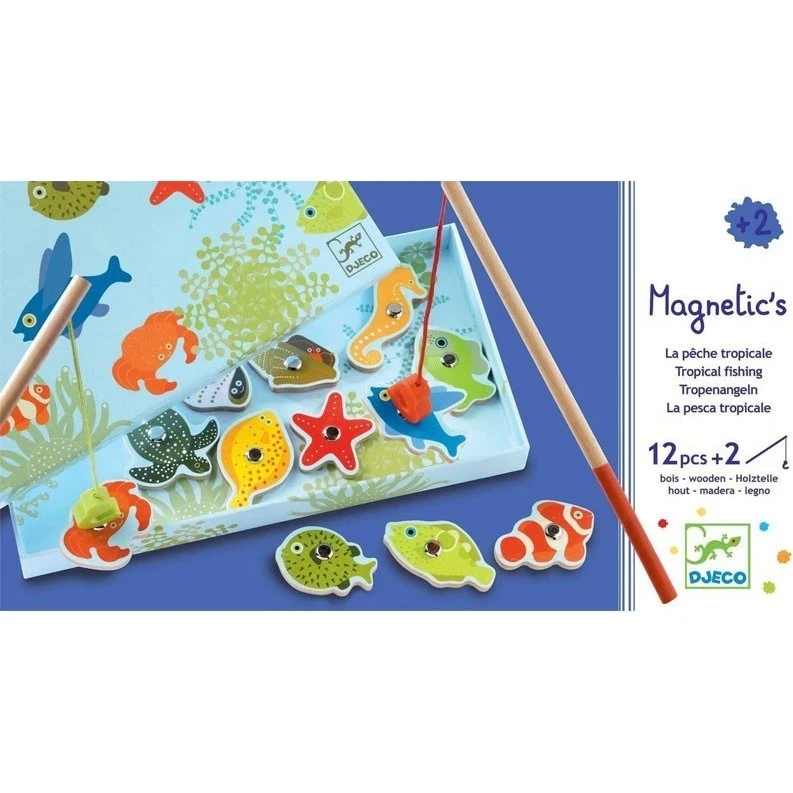 Djeco Fishing Tropic Juego de Pesca Magnético