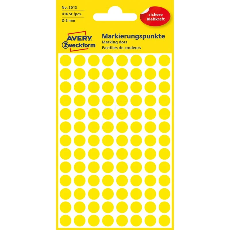 Avery Zweckform 3013 Puntos Amarillos 8 mm