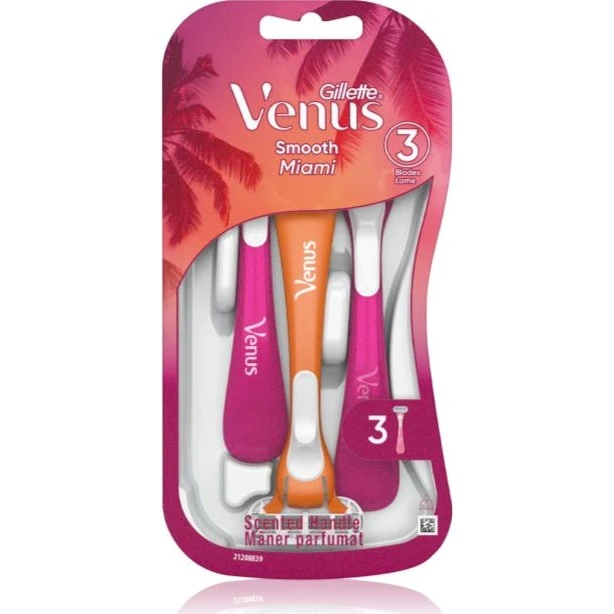 Gillette Venus Smooth Miami - 3 unidades