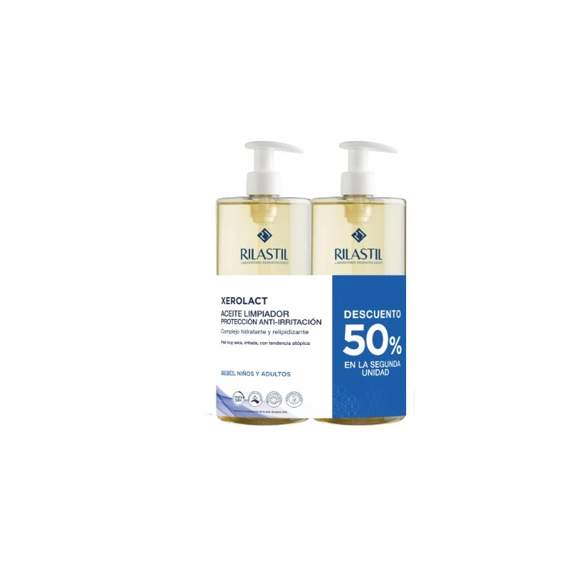 Rilastil Xerolact Aceite Limpiador 2x1000 ml