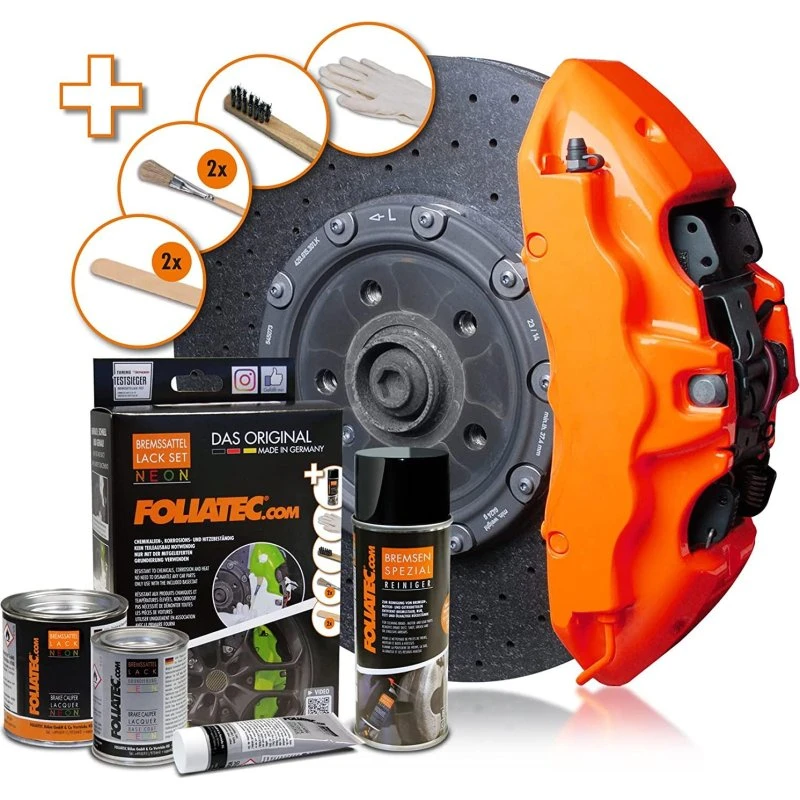 Foliatec FO2183 Pintura Frenos Neón Naranja 4 Componentes