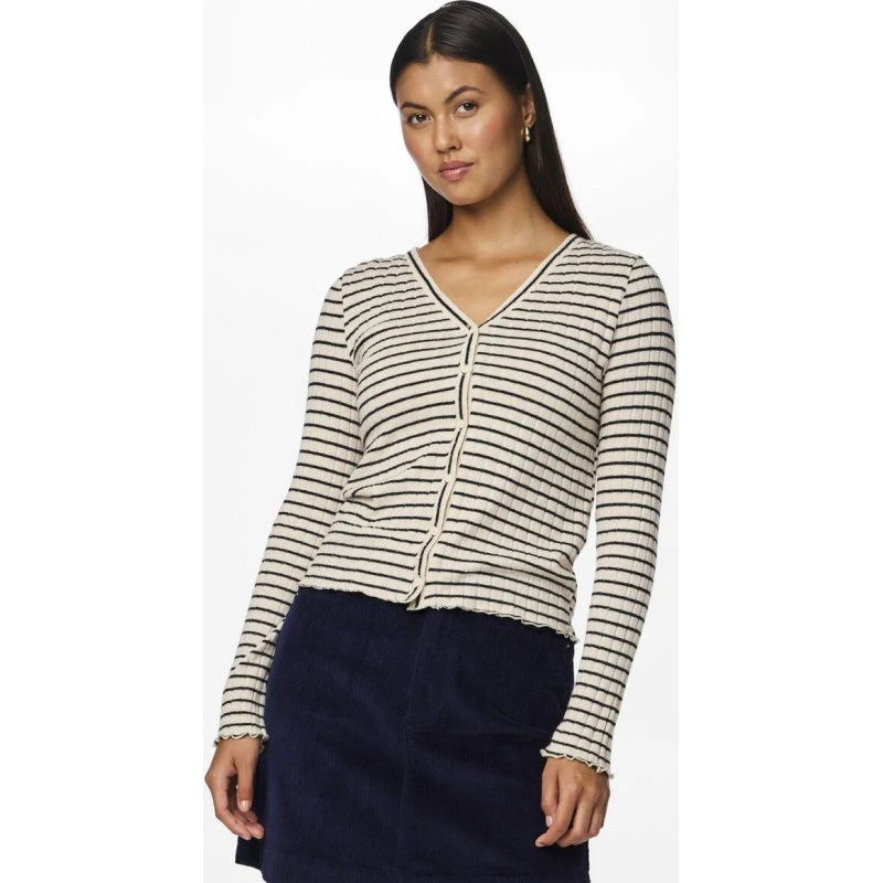 Pieces Birch Chaqueta Corta con Rayas Azul Marino