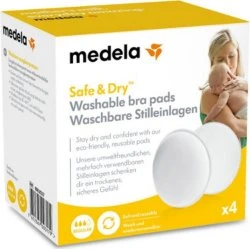 Medela Safe & Dry Discos Absorbentes Lavables 4 uds