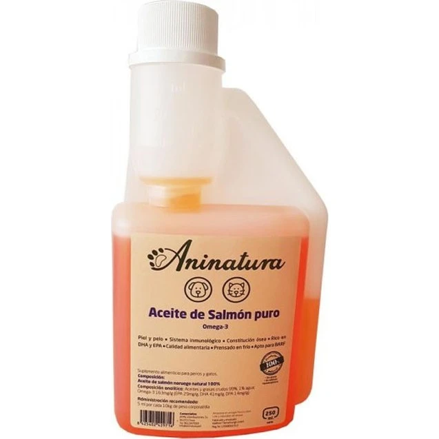 Aninatura Aceite de Salmón Puro para Perros y Gatos