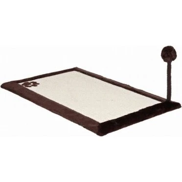 Trixie Alfombrilla Rascadora con Sisal y Peluche Marrón Oscuro