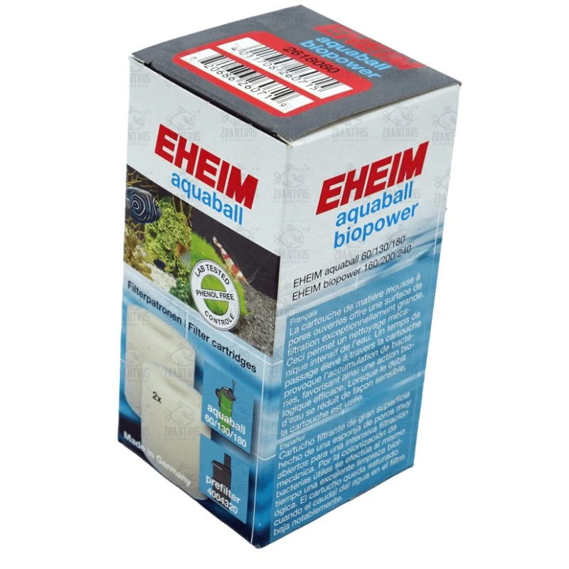 Eheim Cartucho de Espuma para Aquaball y Biopower (2 uds)