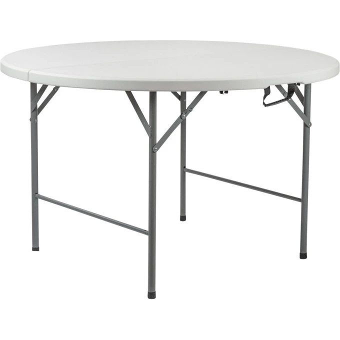 Thinia Home Mesa Plegable Redonda 120x74cm Efecto Granito