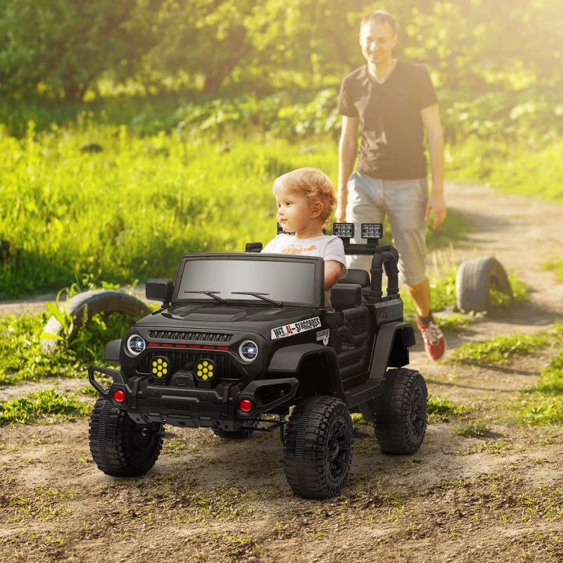 AIYAPLAY Coche Eléctrico Safari 12V Negro