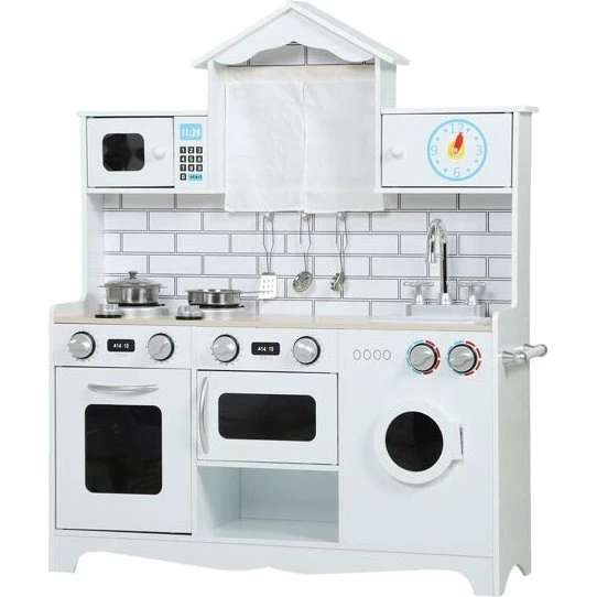 AIYAPLAY Cocina de Juguete de Madera Blanco