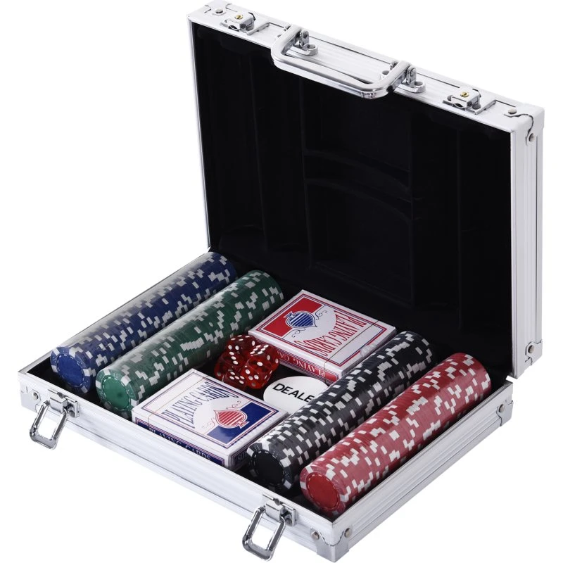 HOMCOM Maletín de Poker Profesional con 200 Fichas