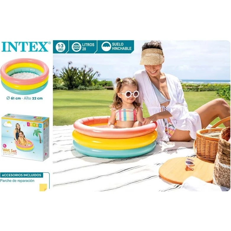 Intex Piscina Inflable Infantil 61x22 cm Tricolor