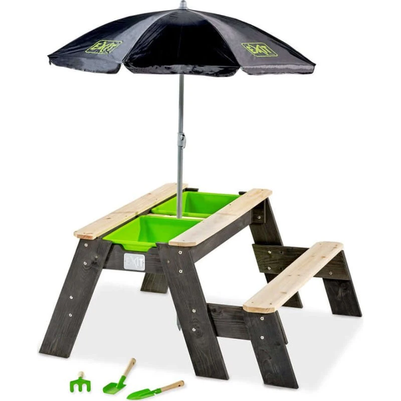 Exit Toys Aksent Mesa de Arena y Agua con Banco y Sombrilla