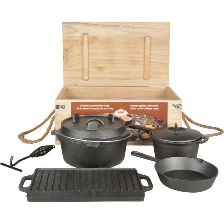 Esschert Juego de Cocina Fogata 7 Piezas