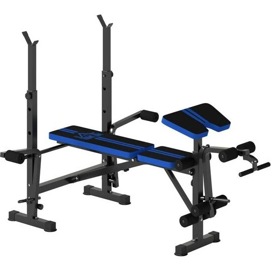 HOMCOM Banco de Musculación Multifuncional Azul