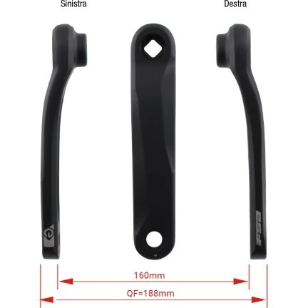 FSA CK-745/JIS E-Bike 165 mm Negro