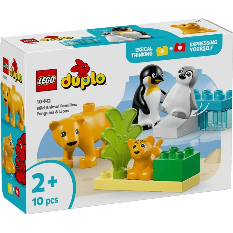 LEGO DUPLO Familias de Animales Salvajes: Pingüinos y Leones 10442